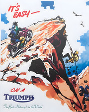Affiche vintage moto Triumph -