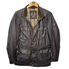 Belstaff Roadmaster 2012 Wax Jacket IT 46 UK 36" Brown Belted Biker Motorcycle