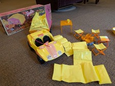 Vintage 1972 Mattel BARBIE Goin Camping Set Breezy Buggy Tent-Trailer 