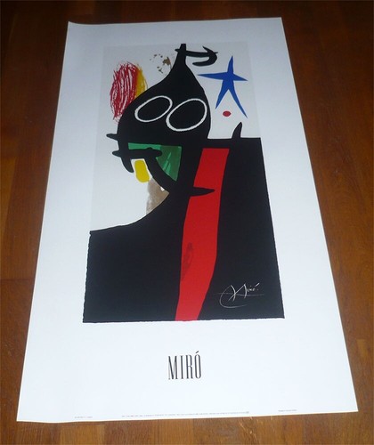 Affiche serigraphie joan miro - affiche,