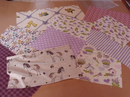 Lot petits coupons tissu - petits,