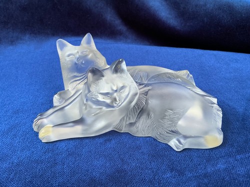 Figurine chats cristal - figurine, en