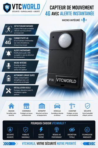 Detecteur mouvement avec - de,