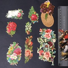 8 Chromos Anciens XIXè