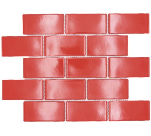 Carrelage mosaïque rouge - carrelage,