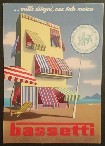 Advertising postcard bassetti - postcard,