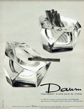 Advertising 0821 1964 Crystal Daum Ashtrays Dru Style