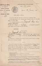 FRANCE 1900   FISCAUX    DOCUMENTS RARES          T0901