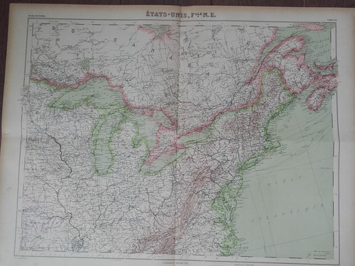 Grande carte geo ancienne en - ancienne,