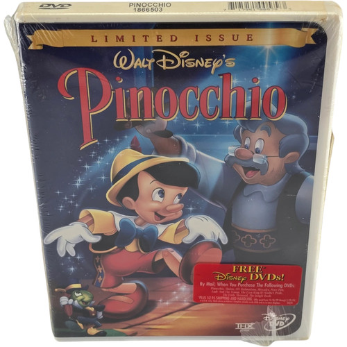 Pinocchio dvd disney gold - pinocchio,