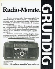 Publicité Advertising 018  1980  Grundig   transistor sattelit 2400 radio-monde