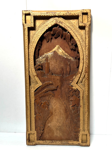 Panneau bois sculpté décor - panneau,