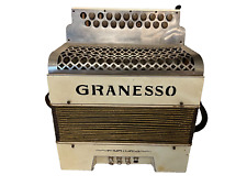 Granesso Vintage Button Accordion – Working, Needs Tuning – Rare Collectible