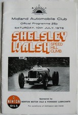 SHELSLEY WALSH 10 Jul 1976 Midland Automobile Club Hill Climb Official Programme