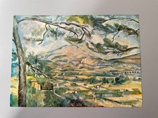 Reproduction painting on paper CEZANNE (late 19th-century) mountain st victory