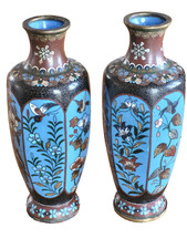 Paire de Vases Cloisonnés