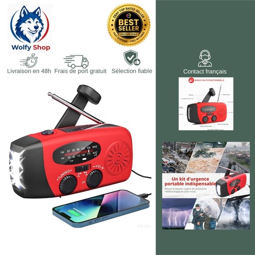 Radio solaire urgence - radio, à