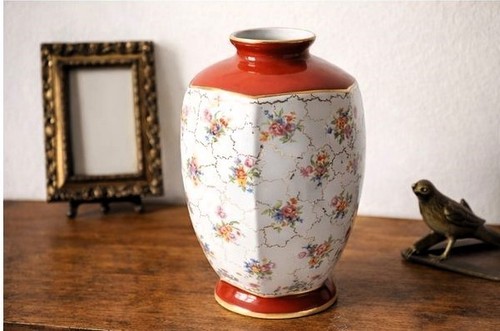 Grand vase porcelaine vintage