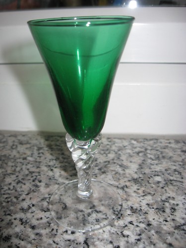 Verre pied à liqueurs - verre,