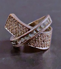 15grs Ancienne bague argent Topaze zirconium ring silver taille 55