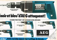 1981 ADVERTISING ADVERTISEMENT 104 AEG TOOLAGE les black & blue drill (2d)