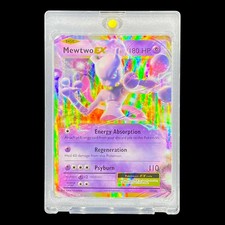 MEWTWO EX ULTRA RARE RAINBOW FOIL REFRACTOR HOLO Full Art Pokémon Card