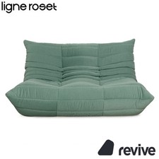 Ligne Roset Togo Tissu Canapé Deux Places Vert Neuf