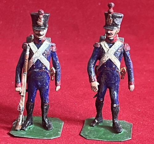 Paire figurines plomb 54mm - paire,