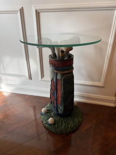 Vintage golf bag pedestal - pedestal, end