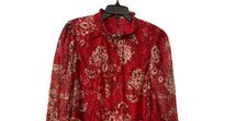 Maison Tara Red Floral Pattern Dress Size 14