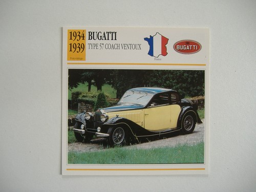 Fiche auto bugatti type - bugatti, 57