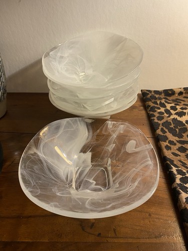Lot assiettes murano en - 6,