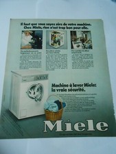 Advertising 1976 Mièle Washing Machine Real Safety