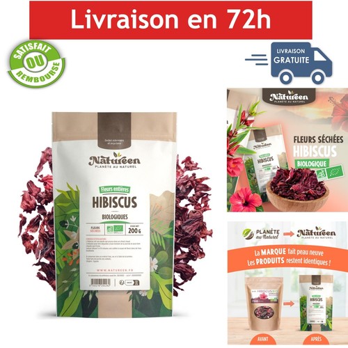 Fleurs hibiscus bio 200 - d'hibiscus,
