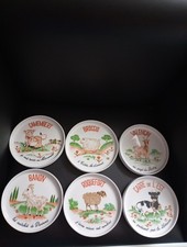 Lot de 6 Assiettes à Fromage Porcelaine L'hirondelle Diamètre 15 état neuf