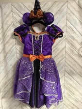 Disney Minnie Witch Dress Ears Costume Mickey’ Not so Scary Halloween Girls 5/6