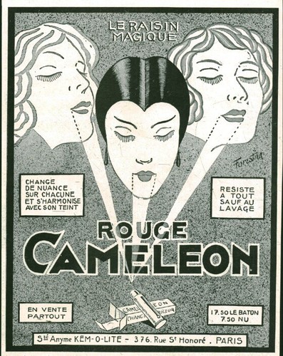 Publicité ancienne rouge - , à