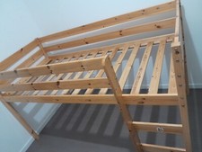 lit mi hauteur bois naturel 