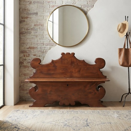 Banc ancien chêne - teint, noyer