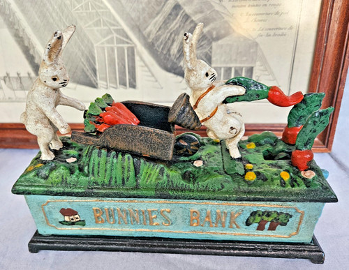 Vintage tirelire bunnies bank - tirelire,
