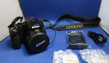 Nikon Coolpix P500 36xWide Zoom Flip Screen Bridge Camera - Charger & Batteries