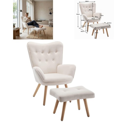 Hollyhome fauteuil velours - hollyhome,