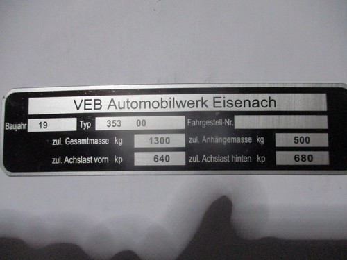Gdr veb eisenach wartburg - veb,