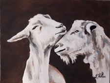 Tableau Deux chèvres ferme