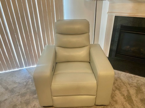 Gray leather reclining - gray,