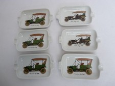 Automobile Tacots Porcelain Individual Ashtray (x6) (17243)
