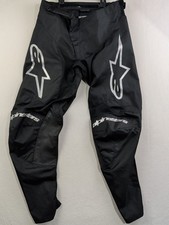 Alpinestar Racer Graphite Pants Mens 34x30 Black Adjustable Waist Leather Nylon