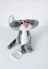 Peluche/Doudou Chaplapla Chat Gris Blanc 35cm L'école Des Loisirs  - Moulin Roty