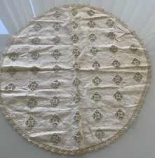 Antique Flower Hand Embroidered Center Lace Placemat Diameter 60cm/7280V0