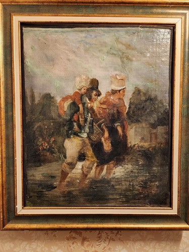 Huile sur toile xixème le - toile,